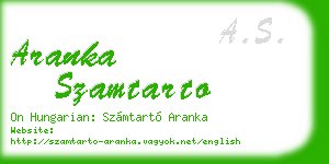 aranka szamtarto business card